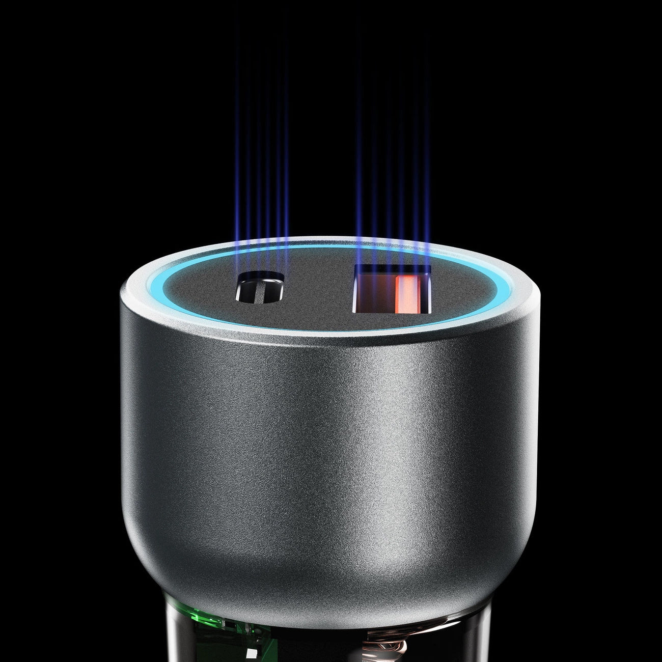 Car Charger Dudao R4T, 30W, 3A, 1 x USB-A - 1 x USB-C, Grey 