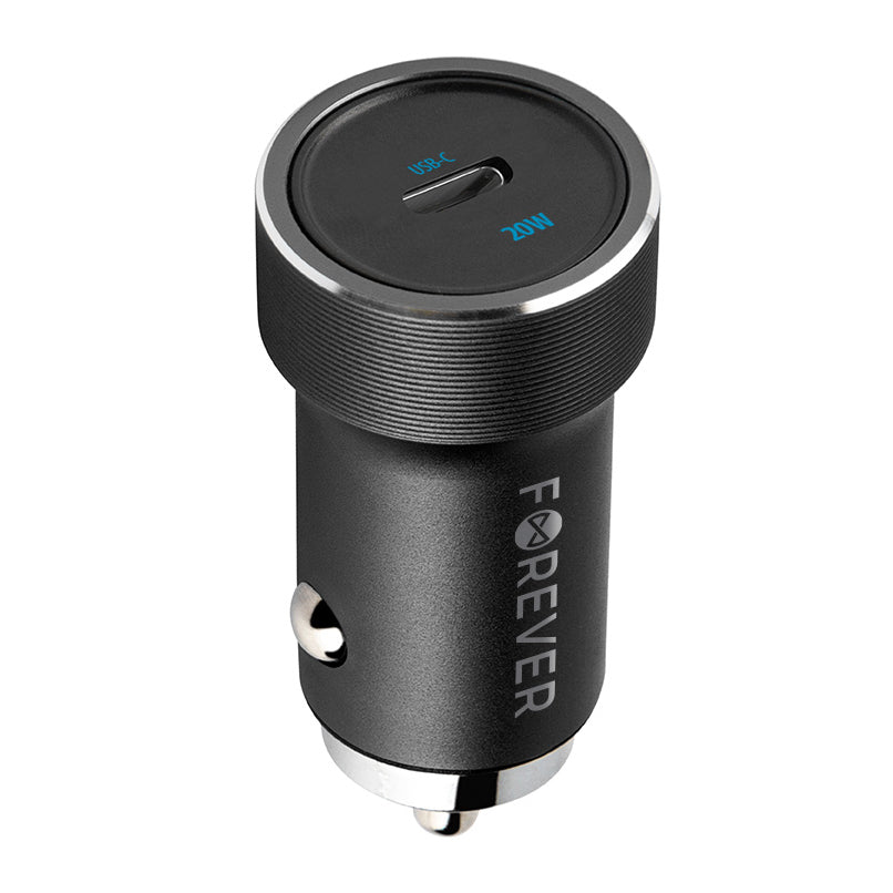 Auto punjač Forever CC-06, 20W, 3A, 1 x USB-C, Crni