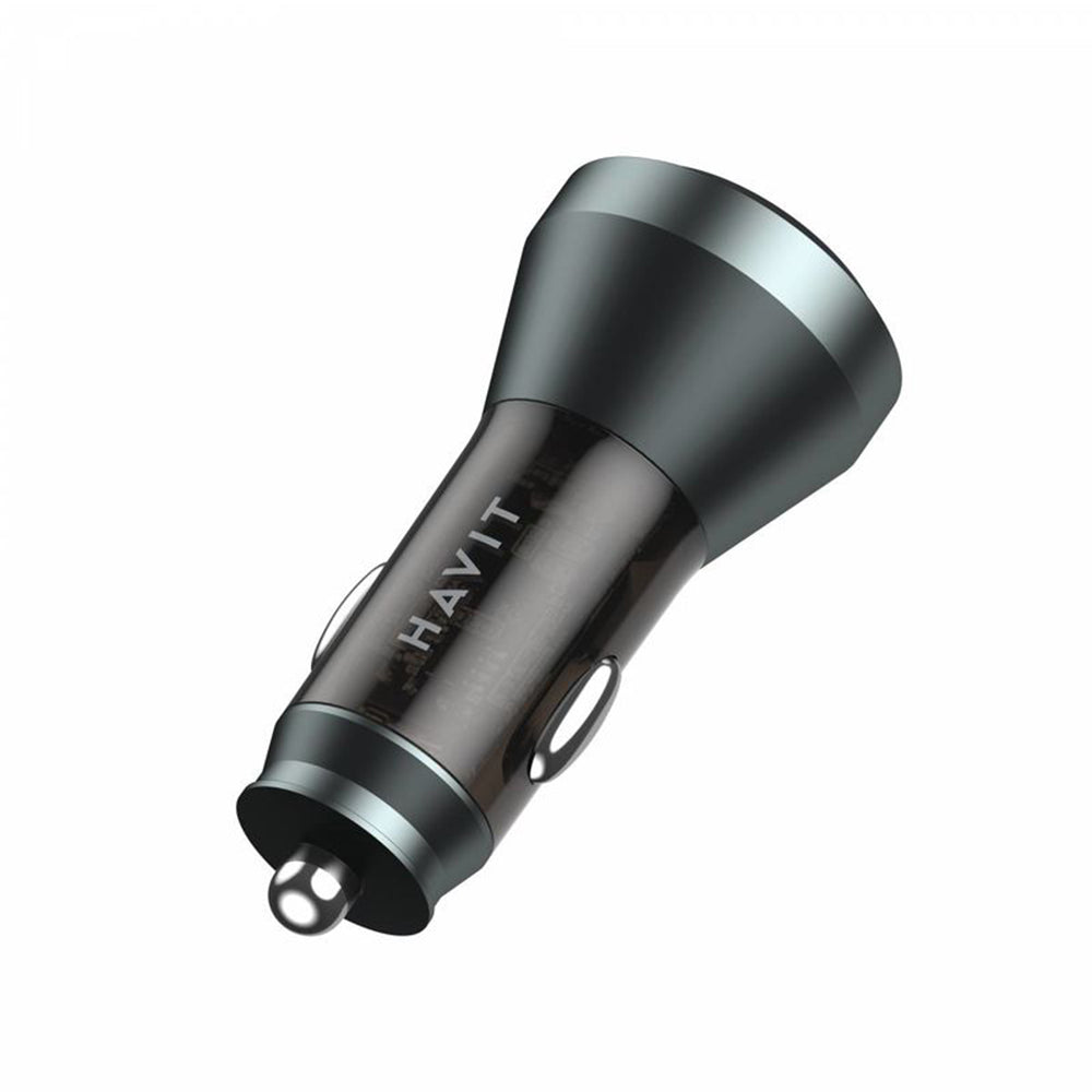 Auto punjač HAVIT CC2017, 45W, 3A, 1 x USB-A - 1 x USB-C, Crno Plavi