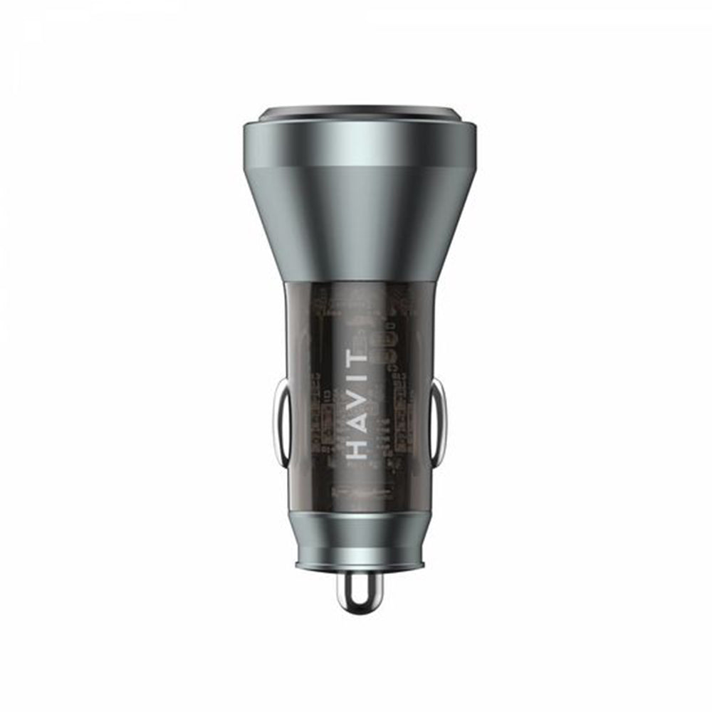 Auto punjač HAVIT CC2017, 45W, 3A, 1 x USB-A - 1 x USB-C, Crno Plavi