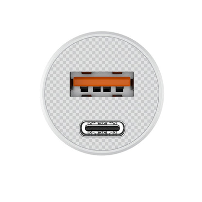 Auto punjač HAVIT CC2022, 20W, 3A, 1 x USB-A - 1 x USB-C, Beli