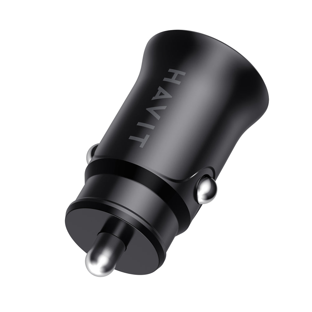 Auto punjač HAVIT CC2022, 20W, 3A, 1 x USB-A - 1 x USB-C, Crni