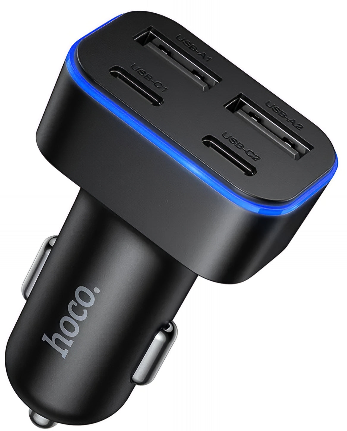 Auto punjač HOCO Z63, 42W, 3A, 2 x USB-A - 2 x USB-C, Crni
