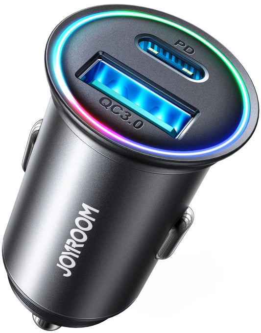 Auto punjač Joyroom JR-CCN04, 60W, 3A, 1 x USB-A - 1 x USB-C, Crni
