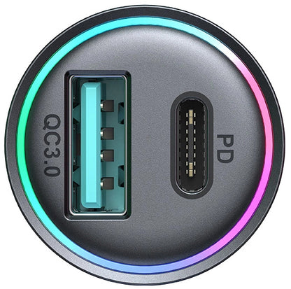 Auto punjač Joyroom JR-CCN04, 60W, 3A, 1 x USB-A - 1 x USB-C, Crni