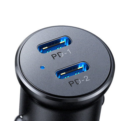 Incarcator Auto Joyroom JR-CCN06, 30W, 3A, 2 x USB-C, Negru