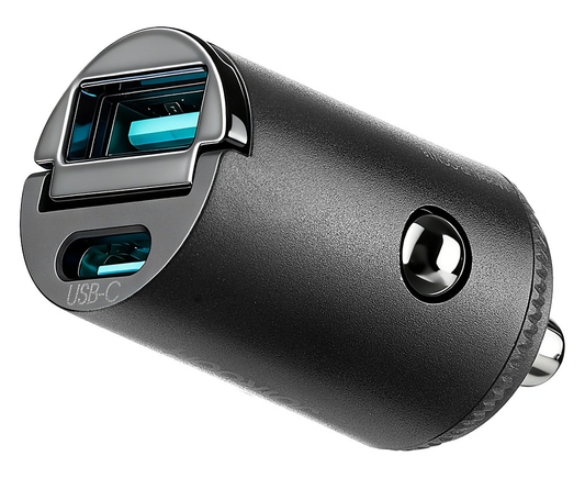 Auto punjač Joyroom JR-CCN18, 65W, 1 x USB-A - 1 x USB-C, Crni