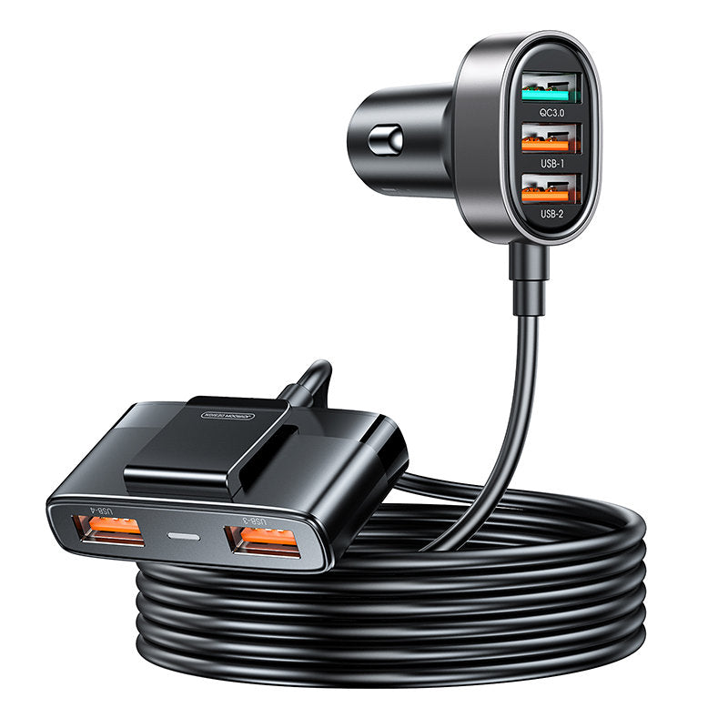 Auto punjač Joyroom JR-CL03 Pro, 45W, 3.1A, 5 x USB-A, Crni