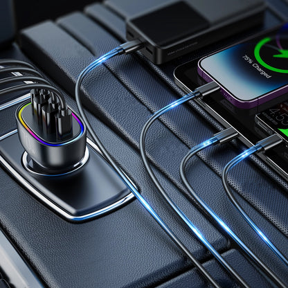 Auto punjač Joyroom JR-CL29, 70W, 3A, 2 x USB-A - 2 x USB-C, Crni