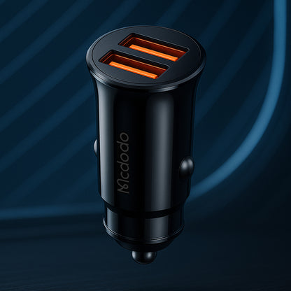 Auto punjač McDodo CC-6602, 12W, 2.4A, 2 x USB-A, Crni