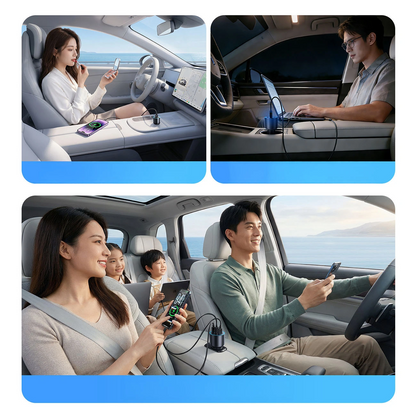 Auto punjač Orico HyperDrive, 165W, 5A, 1 x USB-A - 2 x USB-C, Crni