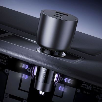 Auto punjač Orico PowerLink, 165W, 5A, 1 x USB-A - 2 x USB-C, Crna