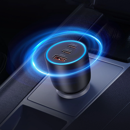 Auto punjač Orico PowerLink, 165W, 5A, 1 x USB-A - 2 x USB-C, Crna