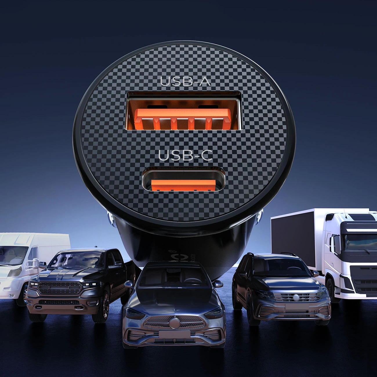 Auto punjač Orico PowerMini, 30W, 3A, 1 x USB-A - 1 x USB-C, Crna