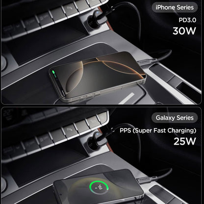 Auto punjač Spigen EV301 Essential, 30W, 3A, 1 x USB-C, Crni