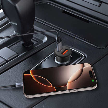 Auto punjač Tech-Protect CC02, 35W, 3A, 1 x USB-A - 1 x USB-C, Crni