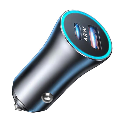 Auto punjač Techsuit C3 RescueVolt, 48W, 3A, 1 x USB-A - 1 x USB-C, Sivi