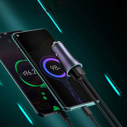 Auto punjač Techsuit C3 RescueVolt, 48W, 3A, 1 x USB-A - 1 x USB-C, Sivi