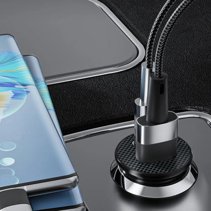 Incarcator Auto Techsuit C4 MiniFuseX, 20W, 3A, 1 x USB-A - 1 x USB-C, Crni