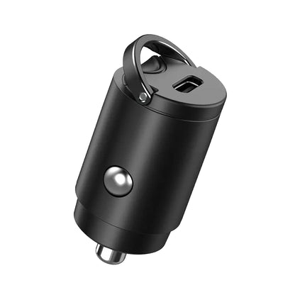 Auto punjač Techsuit C5 NanoVolt, 30W, 3A, 1 x USB-C, Crni