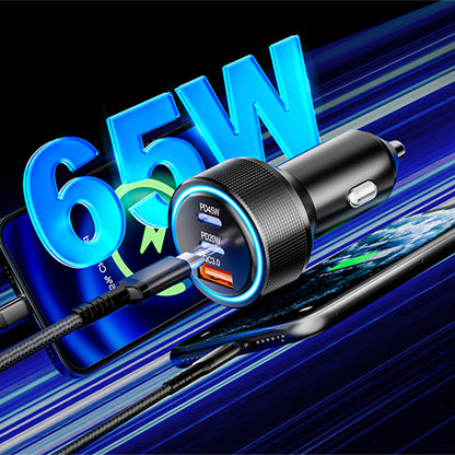 Auto punjač Techsuit C6 DriveBoost, 60W, 3A, 1 x USB-A - 2 x USB-C, Srebrni