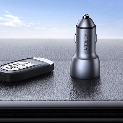 Auto punjač UGREEN CD213, 36W, 3A, 2 x USB-A, Sivi