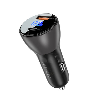 Auto punjač Acefast B6, 63W, 3.6A, 1 x USB-A - 1 x USB-C, Crni