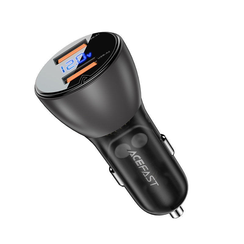 Auto punjač Acefast B7, 45W, 4.5A, 2 x USB-A, Crni