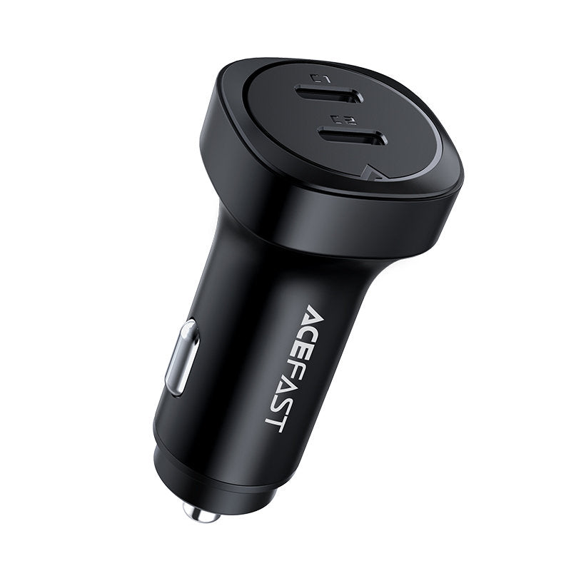 Auto punjač Acefast B2, 72W, 3A, 2 x USB-C, Crni