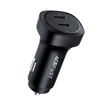 Auto punjač Acefast B2, 72W, 3A, 2 x USB-C, Crni