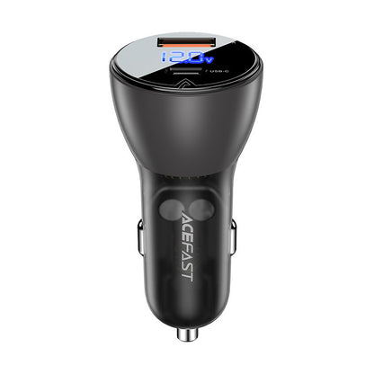 Auto punjač Acefast B6, 63W, 3.6A, 1 x USB-A - 1 x USB-C, Crni