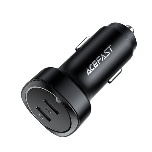 Auto punjač Acefast B2, 72W, 3A, 2 x USB-C, Crni