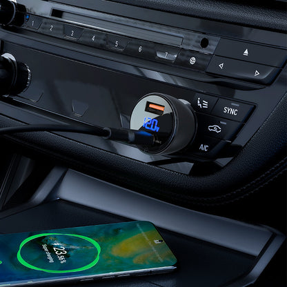 Auto punjač Acefast B6, 63W, 3.6A, 1 x USB-A - 1 x USB-C, Crni