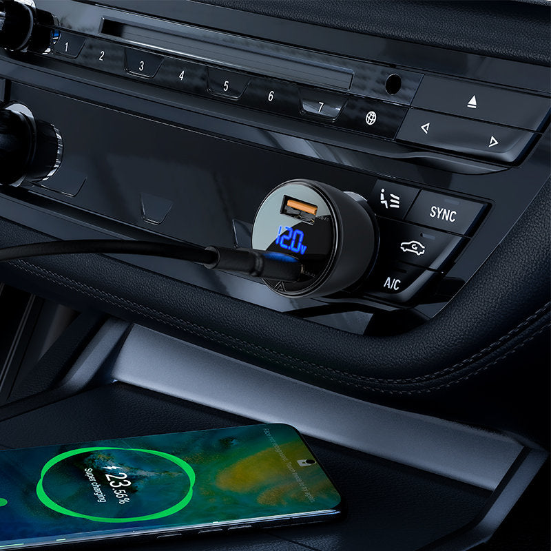 Auto punjač Acefast B7, 45W, 4.5A, 2 x USB-A, Crni