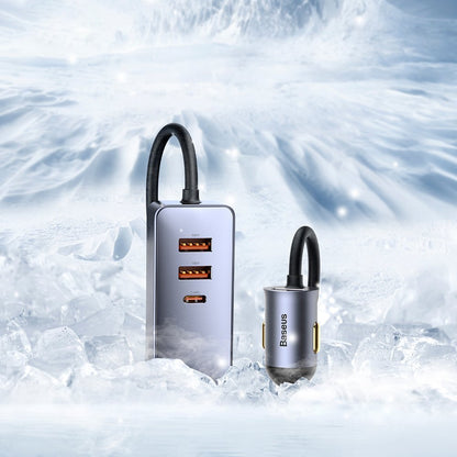 Car Charger Baseus Share Together, 120W, 3A, 3 x USB-A - 1 x USB-C, Grey CCBT-B0G