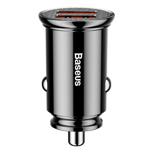 Baseus Car Charger, 30W, 5A, 2 x USB-A, Black CCALL-YD01
