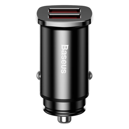 Auto punjač Baseus BS-C15Q, 30W, 5A, 2 x USB-A, Crni CCALL-DS01
