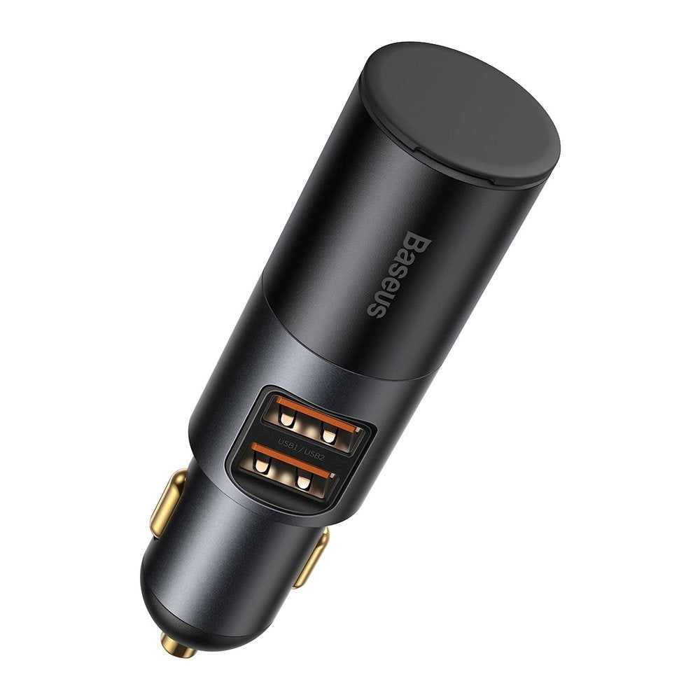 Auto punjač Baseus Share Together, 120W, 3A, 1 x produžetak za upaljač - 2 x USB-A, Crni CCBT-D0G