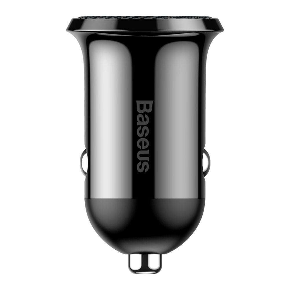 Auto punjač Baseus Grain Pro, 24W, 2.4A, 2 x USB-A, Crni CCALLP-01