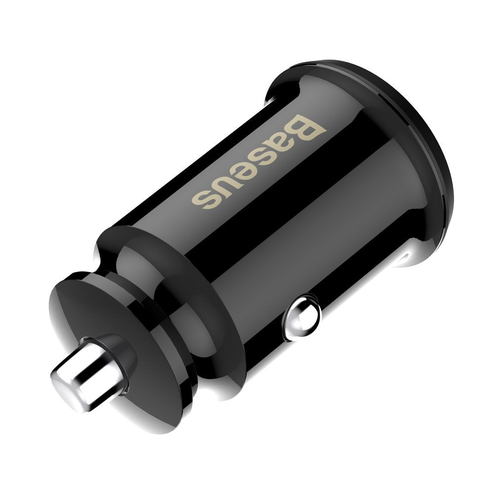 Car Charger Baseus Grain, 10W, 2.4A, 2 x USB-A, Black CCALL-ML01