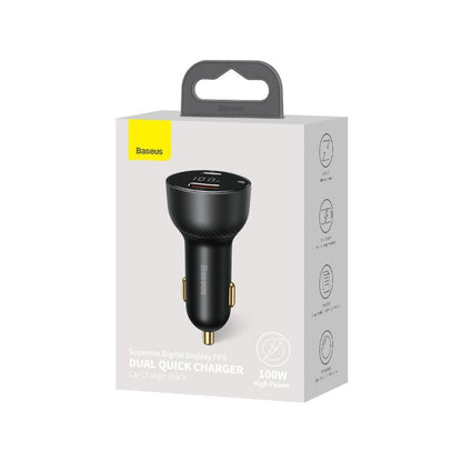 Car Charger Baseus Superme, 100W, 5A, 1 x USB-A - 1 x USB-C, Black CCZX-01 CCZX-01