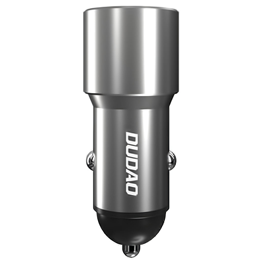 USB auto punjač Dudao R4PQ, 1 X USB - 1 X USB Tip-C, 22.5 W, Quick Charge - Power Delivery, Siva