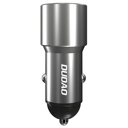 USB auto punjač Dudao R4PQ, 1 X USB - 1 X USB Tip-C, 22.5 W, Quick Charge - Power Delivery, Siva