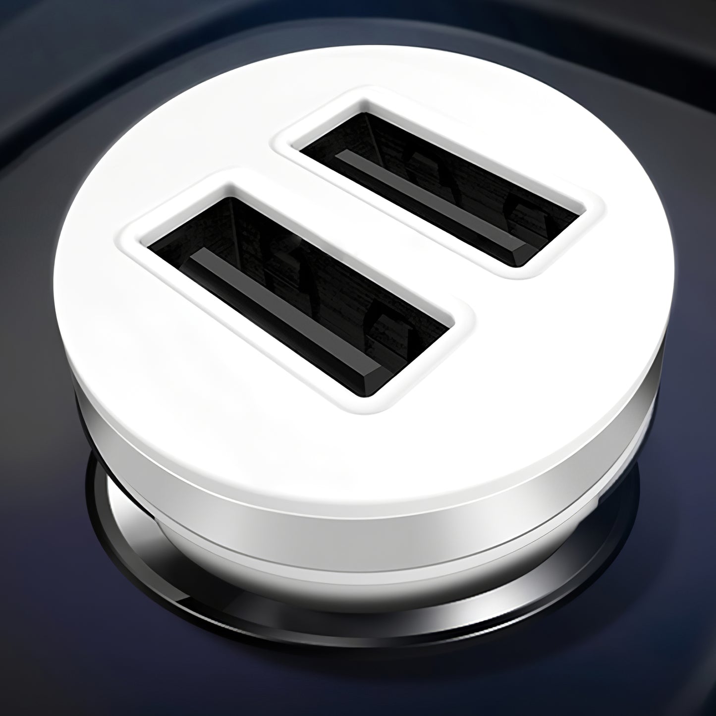 Auto punjač XO Design CC-18, 10.5W, 2.1A, 2 x USB-A, Beli