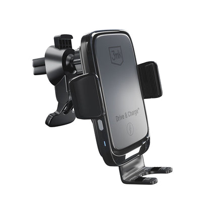 Auto punjač Wireless 3MK Drive&Charge, 15W, 1.67A, Crni