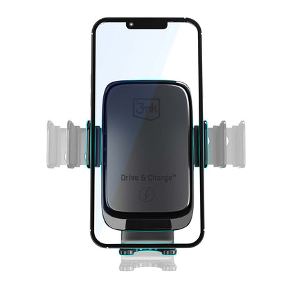 Auto punjač Wireless 3MK Drive&Charge, 15W, 1.67A, Crni