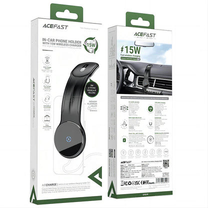 Wireless Car Charger Acefast D21, 15W, 1.67A, Black 