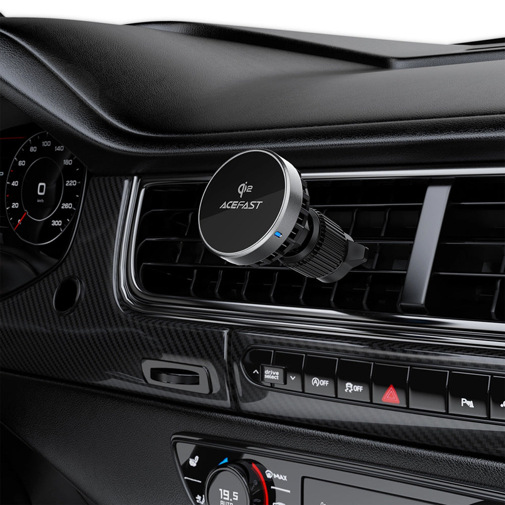 Auto punjač bez žice Acefast D40, 15W, 1.67A, Sivi