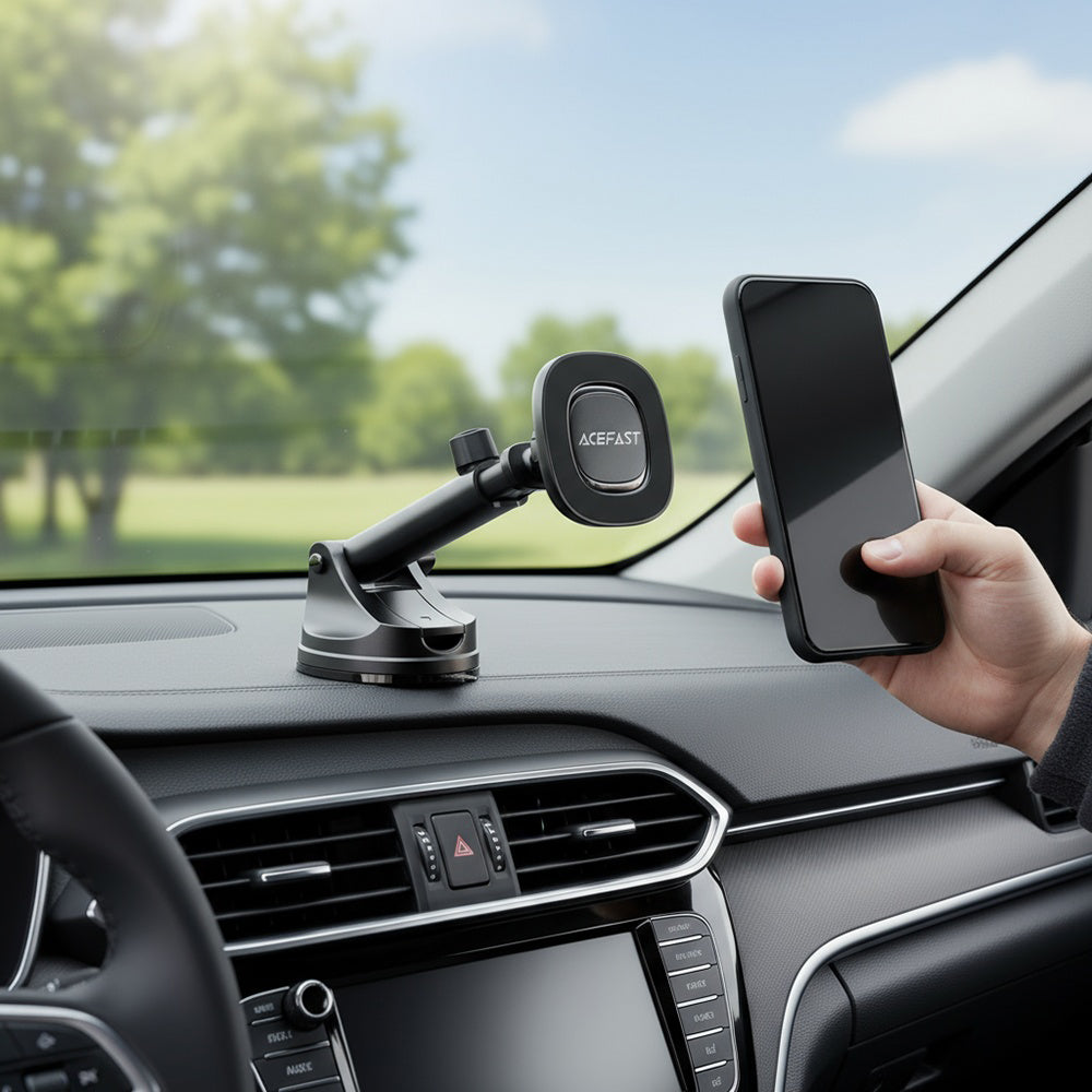 Auto punjač bez kablova Acefast D47, 15W, 1.67A, Crni