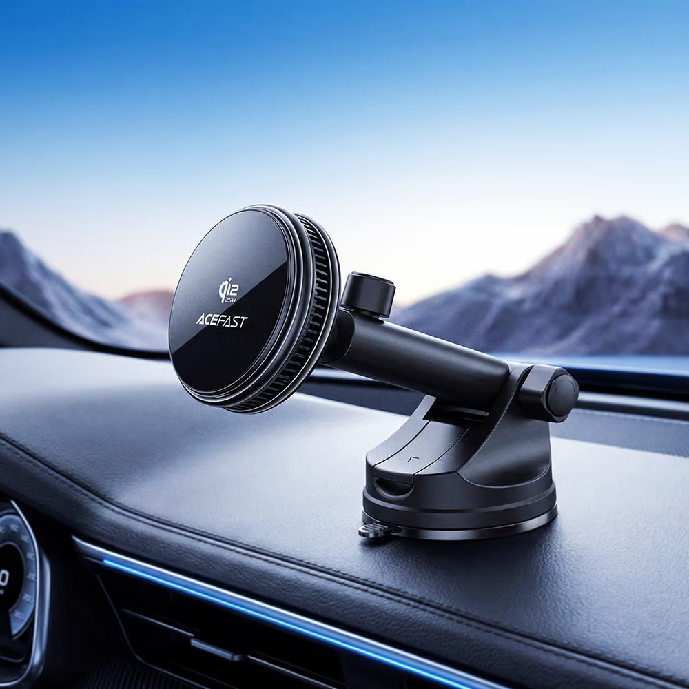 Bežični auto punjač Acefast D67, 25W, Crni